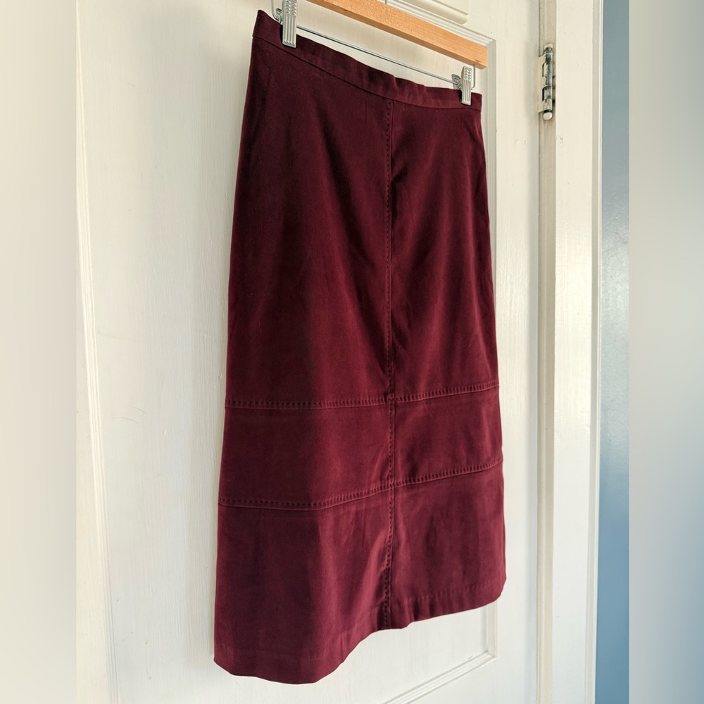 Women's Burgundy Skirt French Style A-line Skirt 8